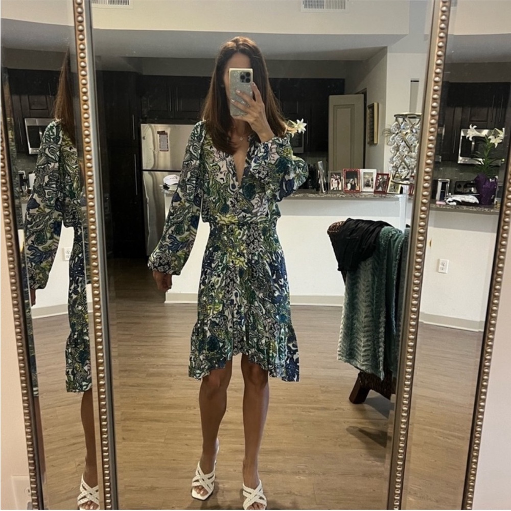 A.L.C. Nami Print Ruffle Dress - Picture 2 of 4